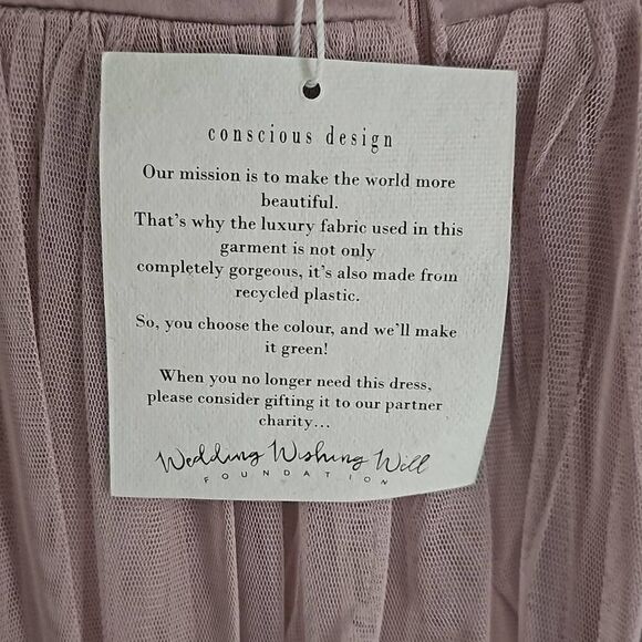 NWT, Anaya with love, bridesmaids dress. Taupe Blush. Tulle flutter sleeves. Siz - Picture 7 of 10